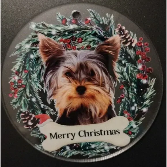Xmas Ornament YORKSHIRE TERRIER Dog Christmas (9-PACK) +1 "THE BROTHER ELF." - Picture 4 of 7